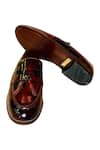 Buy_Artimen_Wine Leather Tassel Detailed Loafers _Online_at_Aza_Fashions