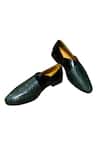Buy_Artimen_Black Woven Peshawari Shoes_at_Aza_Fashions