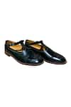 Artimen_Black Leather Block Heel Brogues _Online_at_Aza_Fashions