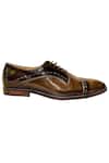 Shop_Artimen_Brown Leather Lace Up Oxfords _Online_at_Aza_Fashions