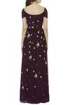 Shop_Huemn_Purple Soft Net V Neck Embroidered Maxi Dress  _at_Aza_Fashions