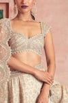 Shop_Anushree Reddy_Off White Organza Embroidered Lehenga Set_at_Aza_Fashions