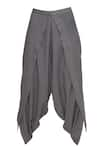 Buy_Urvashi Kaur_Grey Organic Cotton Front Zipper Dhoti Pants  _Online_at_Aza_Fashions