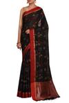 Buy_Adara Khan_Black Pure Matka Silk Saree With Running Blouse_at_Aza_Fashions