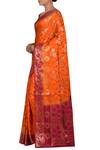 Shop_Nazaakat by Samara Singh_Orange Banarasi Silk Pure Saree_at_Aza_Fashions
