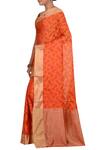 Nazaakat by Samara Singh_Orange Banarasi Tussar Silk Pure Saree_Online_at_Aza_Fashions