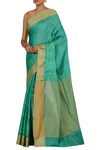 Buy_Nazaakat by Samara Singh_Green Banarasi Tussar Silk Pure Saree_at_Aza_Fashions