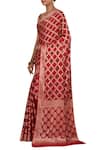 Nazaakat by Samara Singh_Red Banarasi Cotton Georgette Silk Pure Saree_Online_at_Aza_Fashions