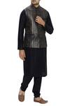 Buy_Ekam By Manish_Beige Silk Shibori Bundi Jacket_at_Aza_Fashions