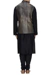 Shop_Ekam By Manish_Beige Silk Shibori Bundi Jacket_at_Aza_Fashions