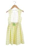 Shop MI Dulce AN'YA Yellow Organic Cotton Printed Dress at Aza Fashions Shop_MI Dulce AN'YA_Yellow Organic Cotton Printed Dress _at_Aza_Fashions