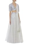 Dnu Priyal Prakash_Off White Organza Embroidered Lehenga Set_Online_at_Aza_Fashions