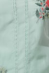 Neeta Bhargava_Green Silk, Cotton, Organza Inner V Neckline, Kurta Embroidered Set _at_Aza_Fashions