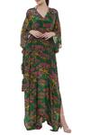 Buy Masaba Green Crepe Printed Kaftan at Aza Fashions Buy_Masaba_Green Crepe Printed Kaftan_at_Aza_Fashions