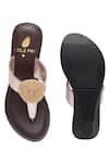 Shop_Sole Fry_Gold Crystal Handcrafted Slip On Sandals _at_Aza_Fashions