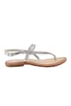 Sole Fry_Silver Stone Ankle Strap Sandals_Online_at_Aza_Fashions