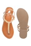 Shop_Sole Fry_Beige Cutdana Ankle Strap Sandals _at_Aza_Fashions