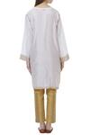 Shop Latha Puttanna White Chanderi Split Embroidered Kurta at Aza Fashions Shop_Latha Puttanna_White Chanderi Split Embroidered Kurta _at_Aza_Fashions