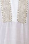 Latha Puttanna White Chanderi Split Embroidered Kurta at Aza Fashions Latha Puttanna_White Chanderi Split Embroidered Kurta _at_Aza_Fashions