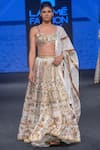 Buy_Sukriti & Aakriti_White Embroidered Lehenga Set_at_Aza_Fashions