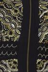 Sonali Gupta_Black Knitted Round Neck Embroidered Jacket And Pant Set  _at_Aza_Fashions