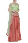 Buy_Salian By Anushree_Green Voil Silk Embroidered Palazzo Set_at_Aza_Fashions
