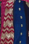 Divya Kanakia_Multi Color Raw Silk Sequin Round Neck Embroidered Lehenga Set _at_Aza_Fashions