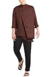 Buy_Son of A Noble Snob_Brown Linen Waistcoat For Men_at_Aza_Fashions