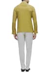 Shop_Dhruv Vaish_Yellow Handloom Cotton Shirt For Men_at_Aza_Fashions