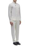 Dhruv Vaish_Off White Handloom Cotton Shirt_Online_at_Aza_Fashions
