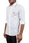 Seven_White Cotton Slim-fit Shirt_Online_at_Aza_Fashions