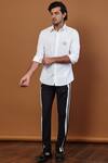 Buy_Seven_White Cotton Slim-fit Shirt_Online_at_Aza_Fashions
