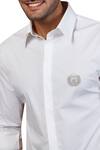 Shop_Seven_White Cotton Slim-fit Shirt_Online_at_Aza_Fashions