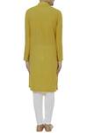 Shop Gram Of Ink Yellow Cotton Draped Kurta Set at Aza Fashions Shop_Gram Of Ink_Yellow Cotton Draped Kurta Set_at_Aza_Fashions