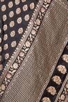 RI.Ritu Kumar_Black Silk Satin Printed Saree With Blouse Fabric For Women_at_Aza_Fashions