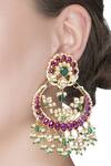 Shop_Auraa Trends_Bead Chandbali Earrings_at_Aza_Fashions