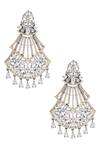 Buy_Auraa Trends_Gold Plated Crystal Antique Finish Earrings _at_Aza_Fashions