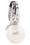 Auraa Trends_White Bead Crystal Earrings _at_Aza_Fashions