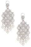 Buy_Auraa Trends_Silver Plated Bead Crystal Chandeliar Earrings_at_Aza_Fashions