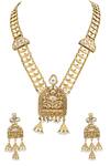 Buy Auraa Trends Gold Plated Cut Work Kundan Necklace Set at Aza Fashions Buy_Auraa Trends_Gold Plated Cut Work Kundan Necklace Set _at_Aza_Fashions