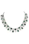 Auraa Trends_Crystal Choker Jewellery Set_Online_at_Aza_Fashions