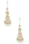 Auraa Trends_Gold Plated Bead Kundan Earrings_Online_at_Aza_Fashions