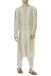 Buy_Rar Studio_White Chanderi Handloom Kurta Set  _at_Aza_Fashions