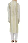 Shop_Rar Studio_White Chanderi Handloom Kurta Set  _at_Aza_Fashions