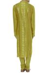 Shop_Rar Studio_Yellow Chanderi Handloom Kurta Set_at_Aza_Fashions