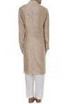 Shop_Rar Studio_Beige Chanderi Handloom Kurta_at_Aza_Fashions