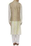 Shop_Rar Studio_Beige Chanderi Handloom Bundi_at_Aza_Fashions