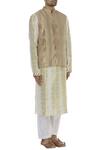 Rar Studio_Beige Chanderi Handloom Bundi_Online_at_Aza_Fashions