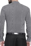 Mayank Modi - Men_Black Linen Slim Fit Shirt _Online_at_Aza_Fashions