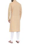Shop_Mayank Modi - Men_Brown Linen Kurta Set _at_Aza_Fashions